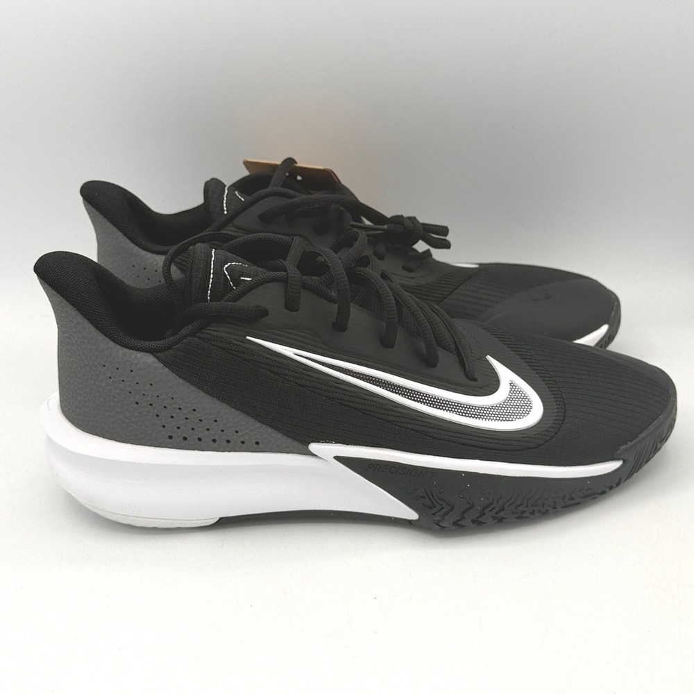 Nike Precision VII Basketball Shoes Mens 9 Black White Iron Grey FN4322-005